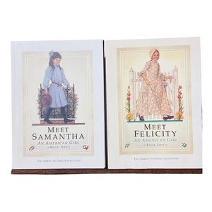 An American Girl Set of 2 Books Meet Felicity And Meet Samantha.
